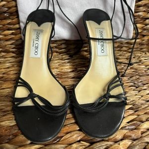 Jimmy Choo Brent high heel black strapped sandals 40